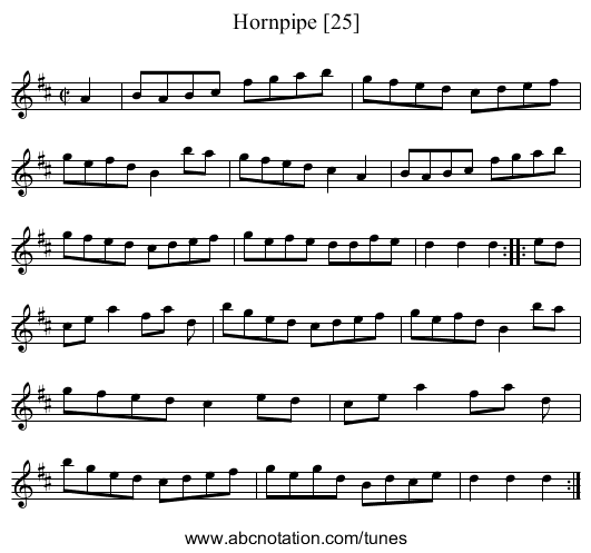Hornpipe [25] - staff notation