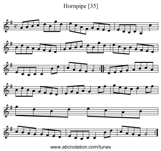 Hornpipe [35] - staff notation