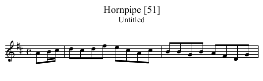 Hornpipe [51] - staff notation