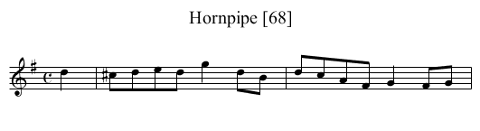 Hornpipe [68] - staff notation