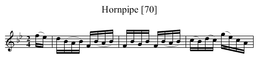 Hornpipe [70] - staff notation