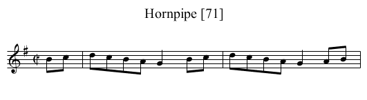 Hornpipe [71] - staff notation