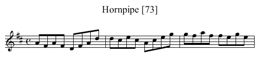 Hornpipe [73] - staff notation