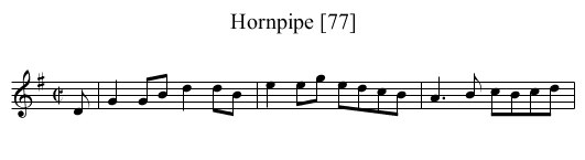 Hornpipe [77] - staff notation
