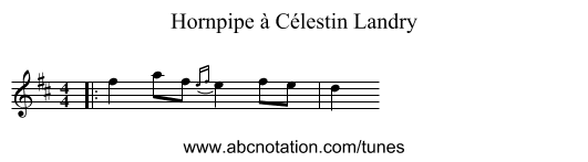Hornpipe à Célestin Landry - staff notation