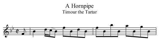 Hornpipe, A - staff notation