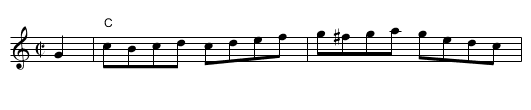 Hornpipe from Kohler's - staff notation