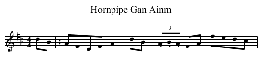 Hornpipe Gan Ainm - staff notation
