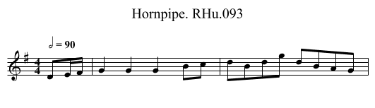Hornpipe. RHu.093 - staff notation
