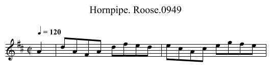 Hornpipe. Roose.0949 - staff notation