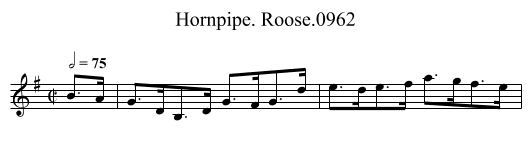 Hornpipe. Roose.0962 - staff notation