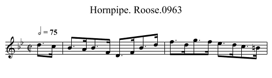 Hornpipe. Roose.0963 - staff notation