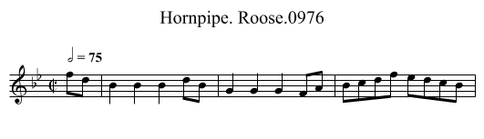 Hornpipe. Roose.0976 - staff notation