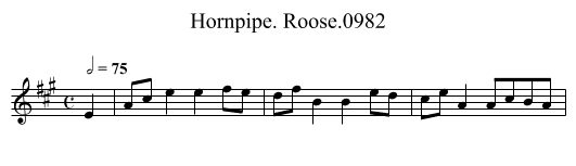 Hornpipe. Roose.0982 - staff notation
