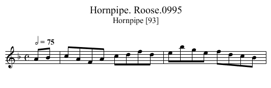 Hornpipe. Roose.0995 - staff notation
