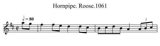 Hornpipe. Roose.1061 - staff notation