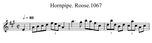 Hornpipe. Roose.1067 - staff notation