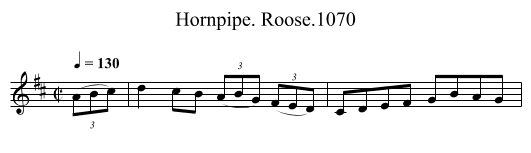 Hornpipe. Roose.1070 - staff notation