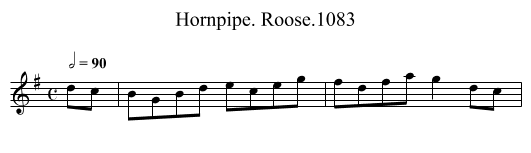Hornpipe. Roose.1083 - staff notation