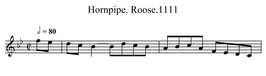 Hornpipe. Roose.1111 - staff notation