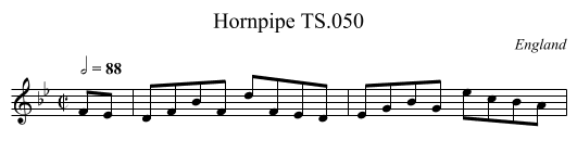 Hornpipe TS.050 - staff notation