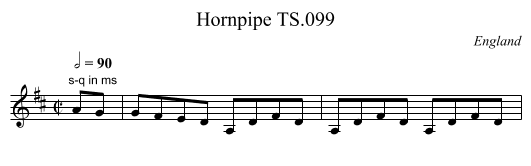 Hornpipe TS.099 - staff notation