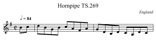 Hornpipe TS.269 - staff notation