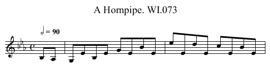 Hornpipe. WI.073, A - staff notation
