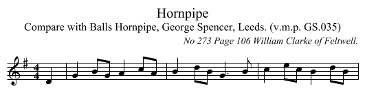 Hornpipe - staff notation