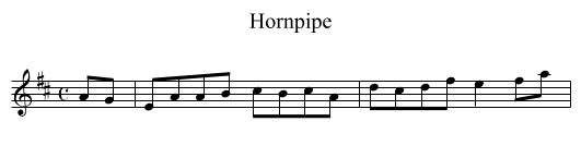 Hornpipe - staff notation