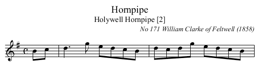 Hornpipe - staff notation