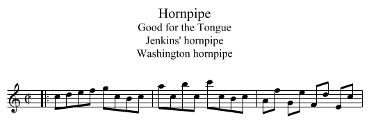 Hornpipe - staff notation
