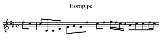 Hornpipe - staff notation