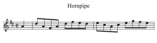 Hornpipe - staff notation