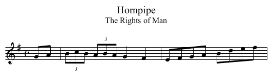 Hornpipe - staff notation