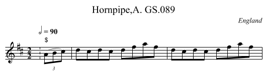 Hornpipe,A. GS.089 - staff notation