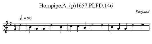 Hornpipe,A. (p)1657.PLFD.146 - staff notation