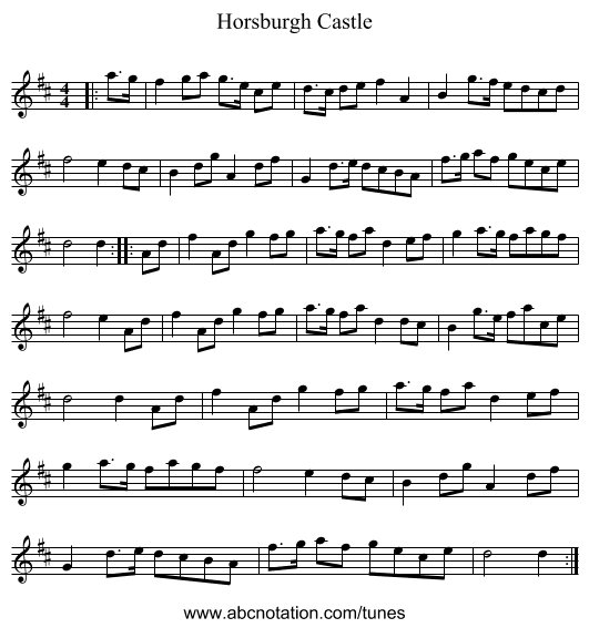 Horsburgh Castle - staff notation