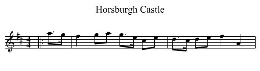 Horsburgh Castle - staff notation