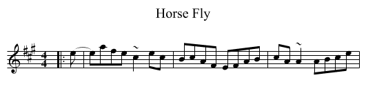 Horse Fly - staff notation