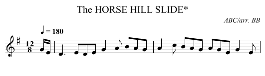 HORSE HILL SLIDE*, The - staff notation