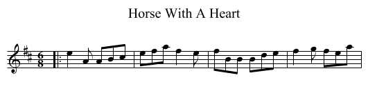 Horse With A Heart - staff notation