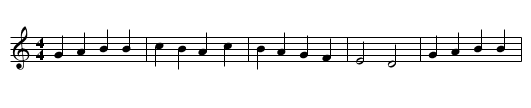 Horses Branle - staff notation