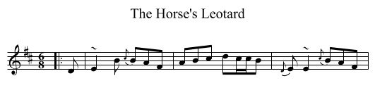 Horse's Leotard, The  - staff notation