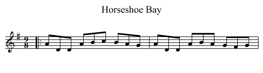 Horseshoe Bay - staff notation