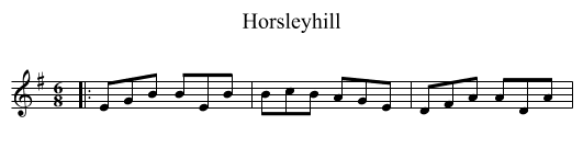 Horsleyhill - staff notation
