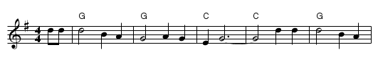 Hosannah - staff notation