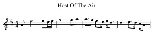 Host Of The Air - staff notation