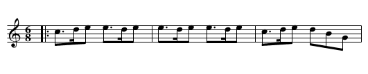 Hot Cockles - staff notation