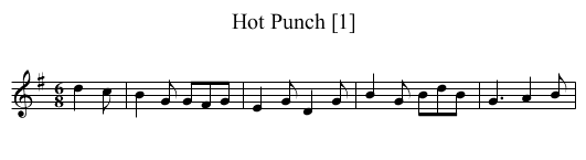Hot Punch [1] - staff notation
